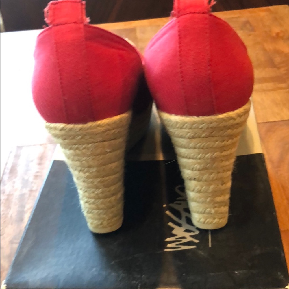 Red Rope Wedges - Picture 4 of 6